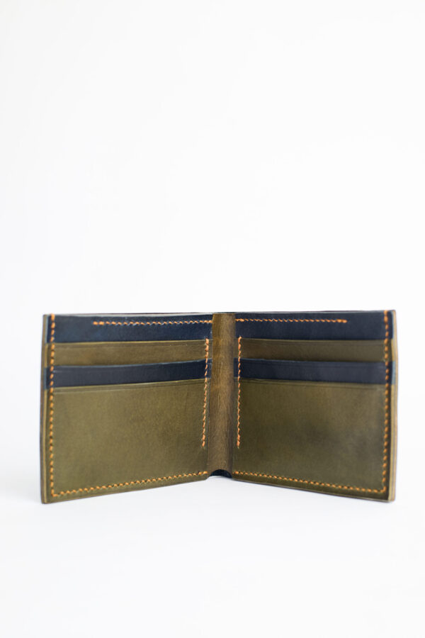 Aslaal Bi-fold Wallet “Mix Navy Blue & Olive” - Image 4